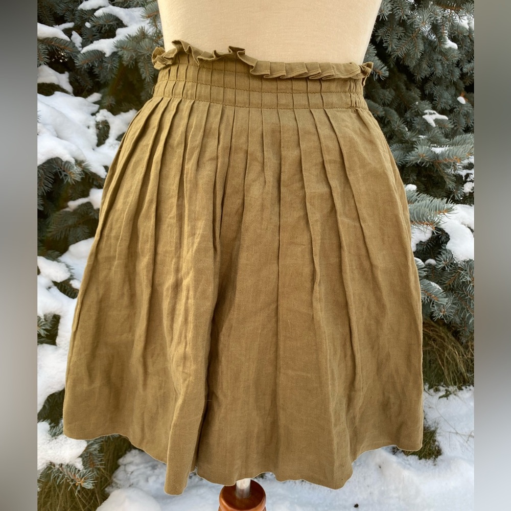 Army green J Crew size 8 skirt